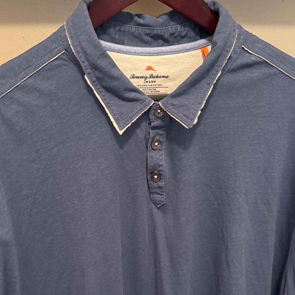 Tommy Bahama Navy Polo Shirt for Men - Picture 5 of 5